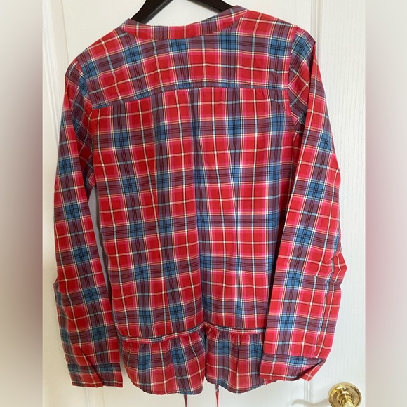 Hollister 100% cotton  blouse pleats and frills down each side of buttons Size M - Picture 2 of 7